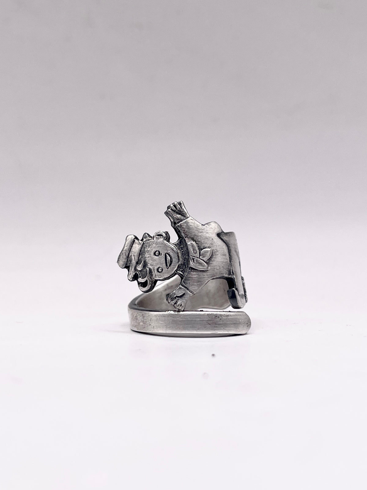 Anello Artigianale MARINARETTO Mod. SPIRALE Realizzato con Antica posata in Argento (Prima Metà del ’900)