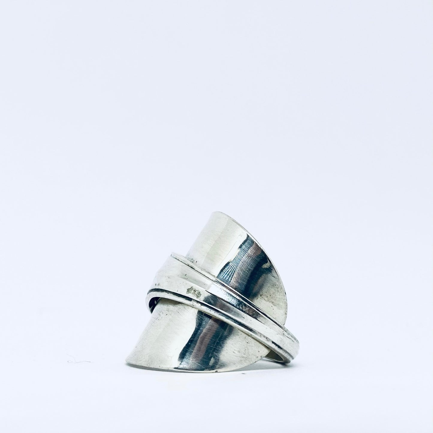 Anello Artigianale SAN MARCO Mod. INTERO  Realizzato con intero Antico Cucchiaino in Argento (Prima Metà del ’900)