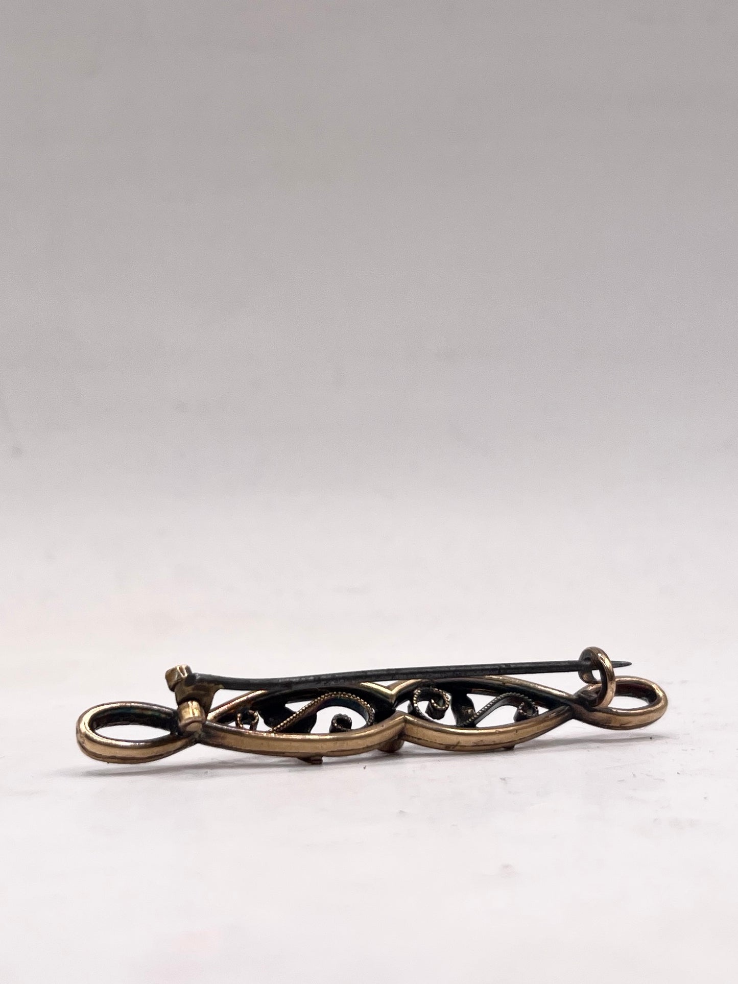 Anello Artigianale SPILLA INFINITI Mod. SPILLA GRANATO Realizzato con Antica spilla in Argento Bagnata Oro (Prima Metà del ’900)