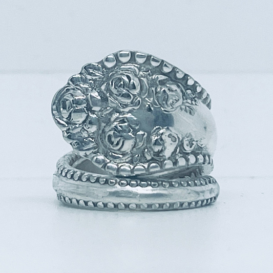 Anello Artigianale ROSE Mod. SPIRALE  Realizzato con Antica posata in Argento (Prima Metà del ’900)