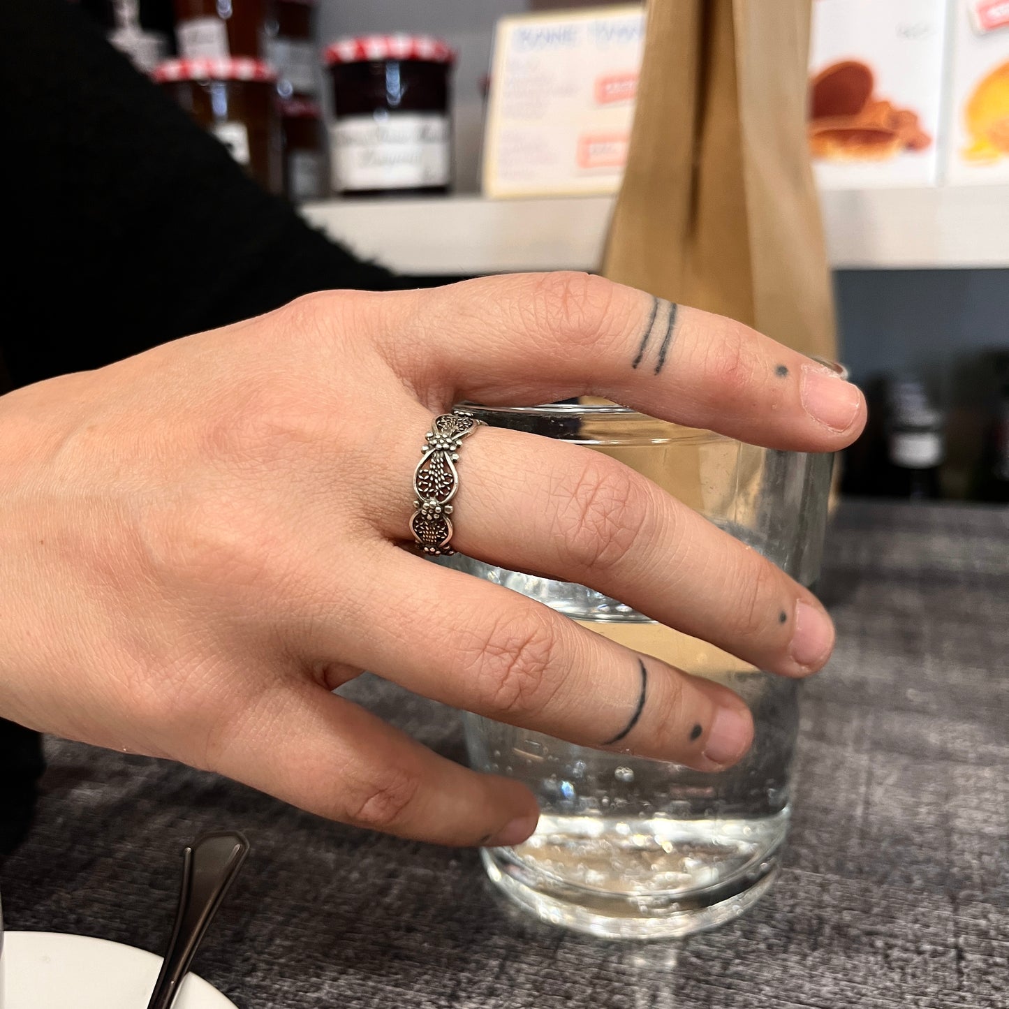 Anello Artigianale FILIGRANA Mod. SPILLA Realizzato con Antica spilla in Argento (Prima Metà del ’900)
