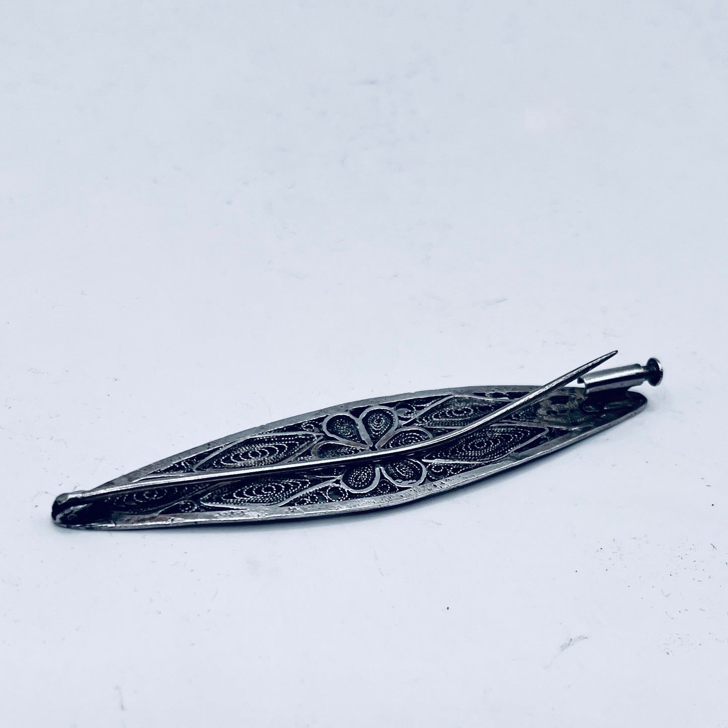 Anello Artigianale FILIGRANA Mod. SPILLA Realizzato con Antica spilla in Argento (Prima Metà del ’900)