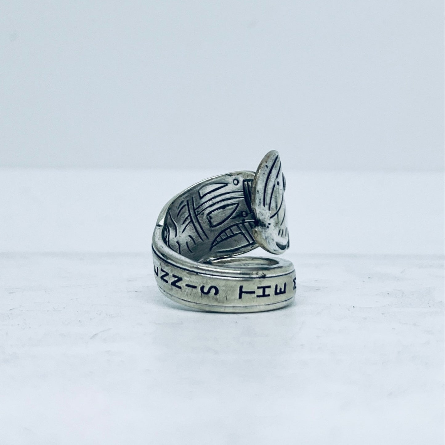 Anello Artigianale DENNIS THE MENACE Mod. CLASSICO/SPIRALE  Realizzato con Antica posata in Argento (Prima Metà del ’900)