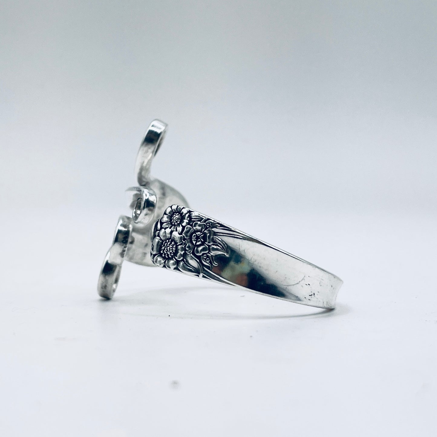 Bracciale Artigianale GIRASOLI Mod. FORCHETTA CUORE/CLASSICO Realizzato con Antica posata in lega d’argento (Prima Metà del ’900)