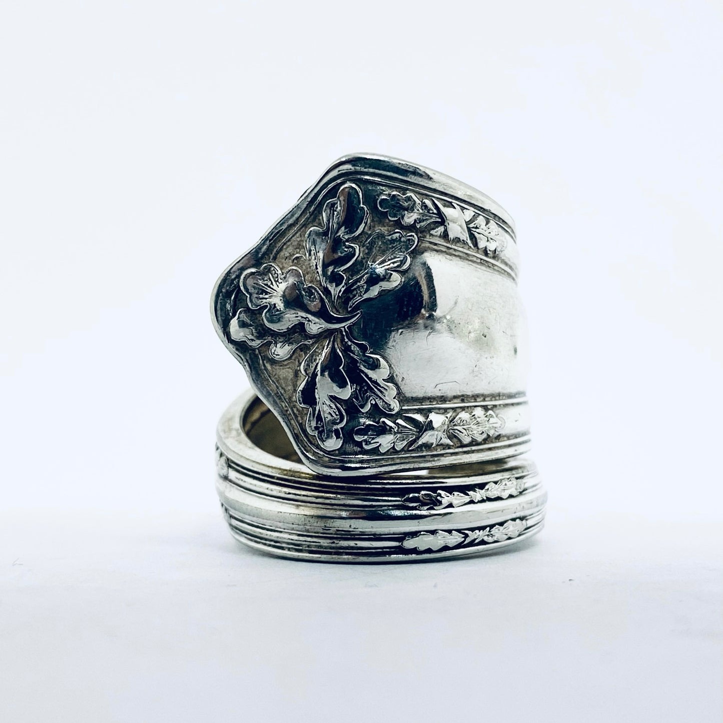 Anello Artigianale Mod. SPIRALE  Realizzato con Antica posata in Argento (Prima Metà del ’900)