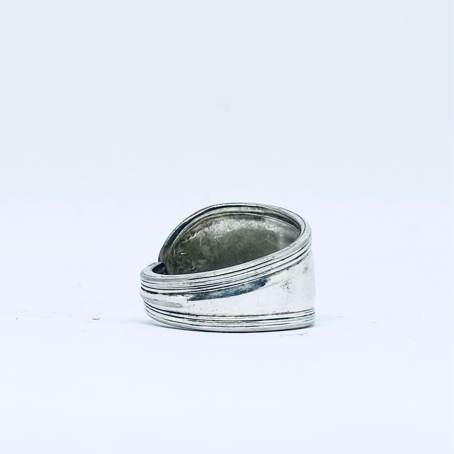 Anello Artigianale Mod. CLASSICO/SPIRALE  Realizzato con Antica posata in Argento (Prima Metà del ’900)