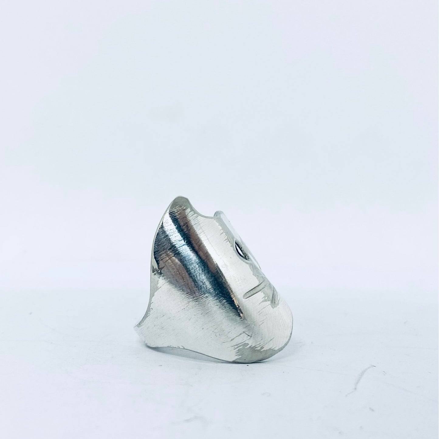 Anello Artigianale Mod. GATTO  Realizzato con Antica posata in Argento (Prima Metà del ’900)