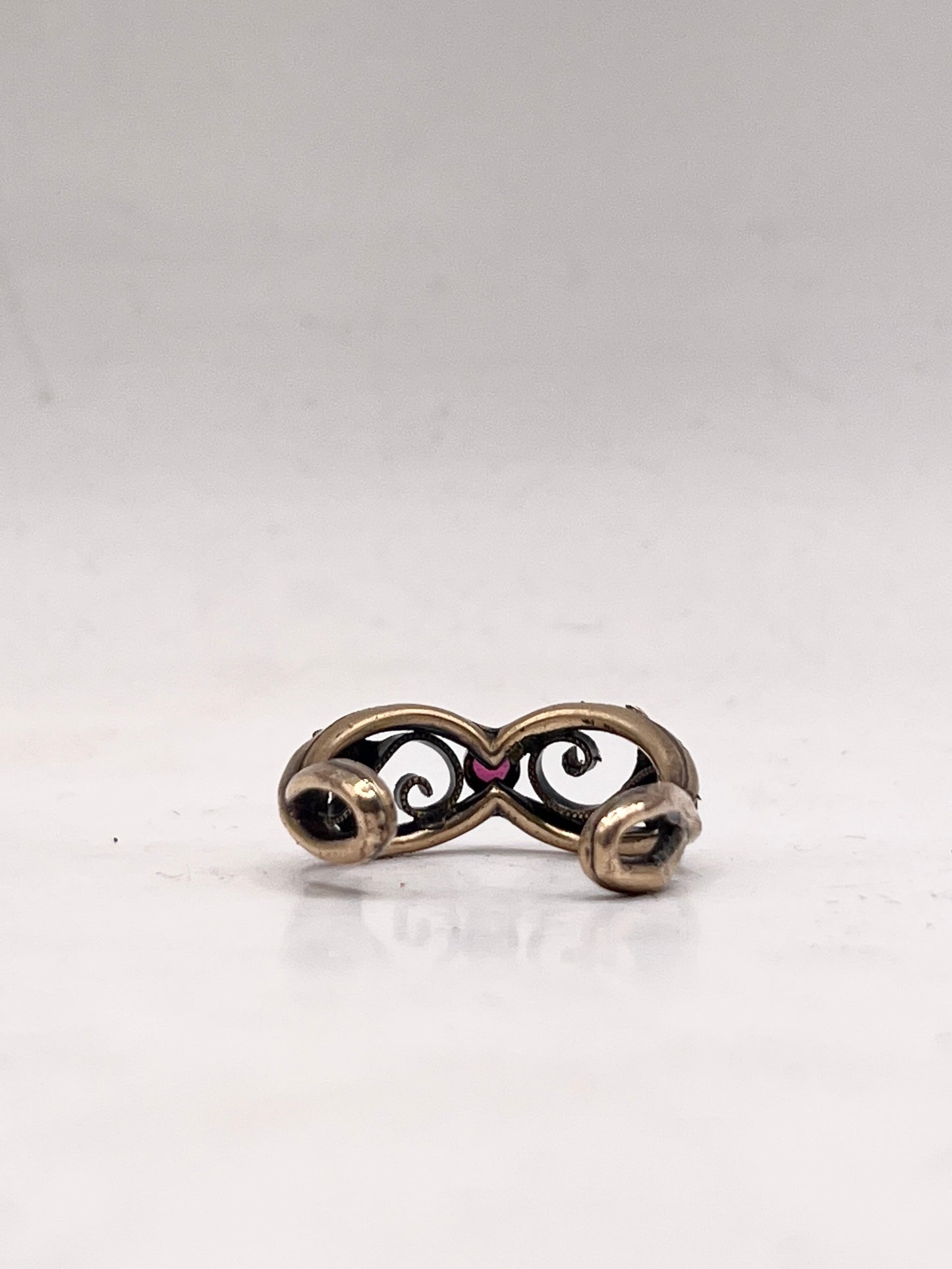 Anello Artigianale SPILLA INFINITI Mod. SPILLA GRANATO Realizzato con Antica spilla in Argento Bagnata Oro (Prima Metà del ’900)