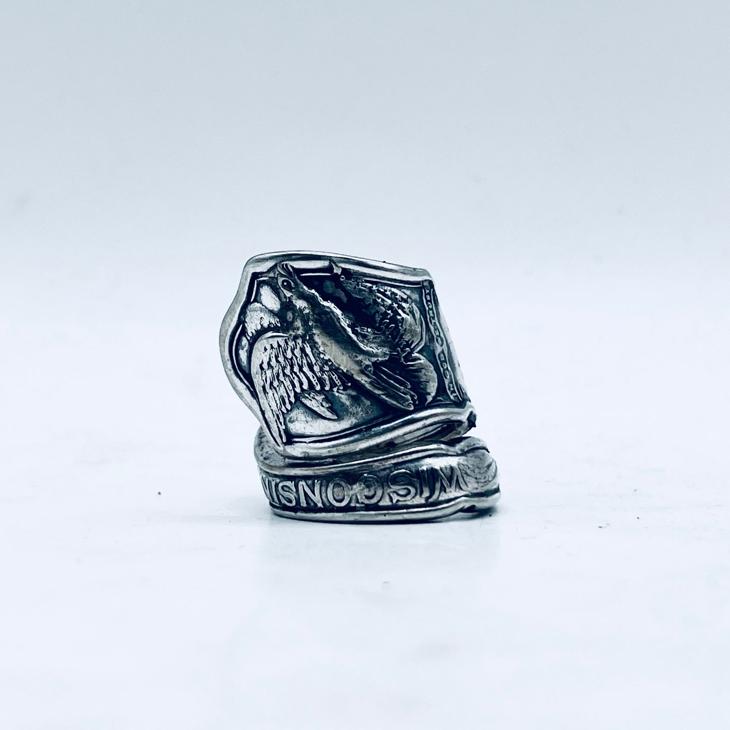 Anello Artigianale Mod. CLASSICO/SPIRALE  MISSOURI Realizzato con Antica posata in Argento (Prima Metà del ’900)