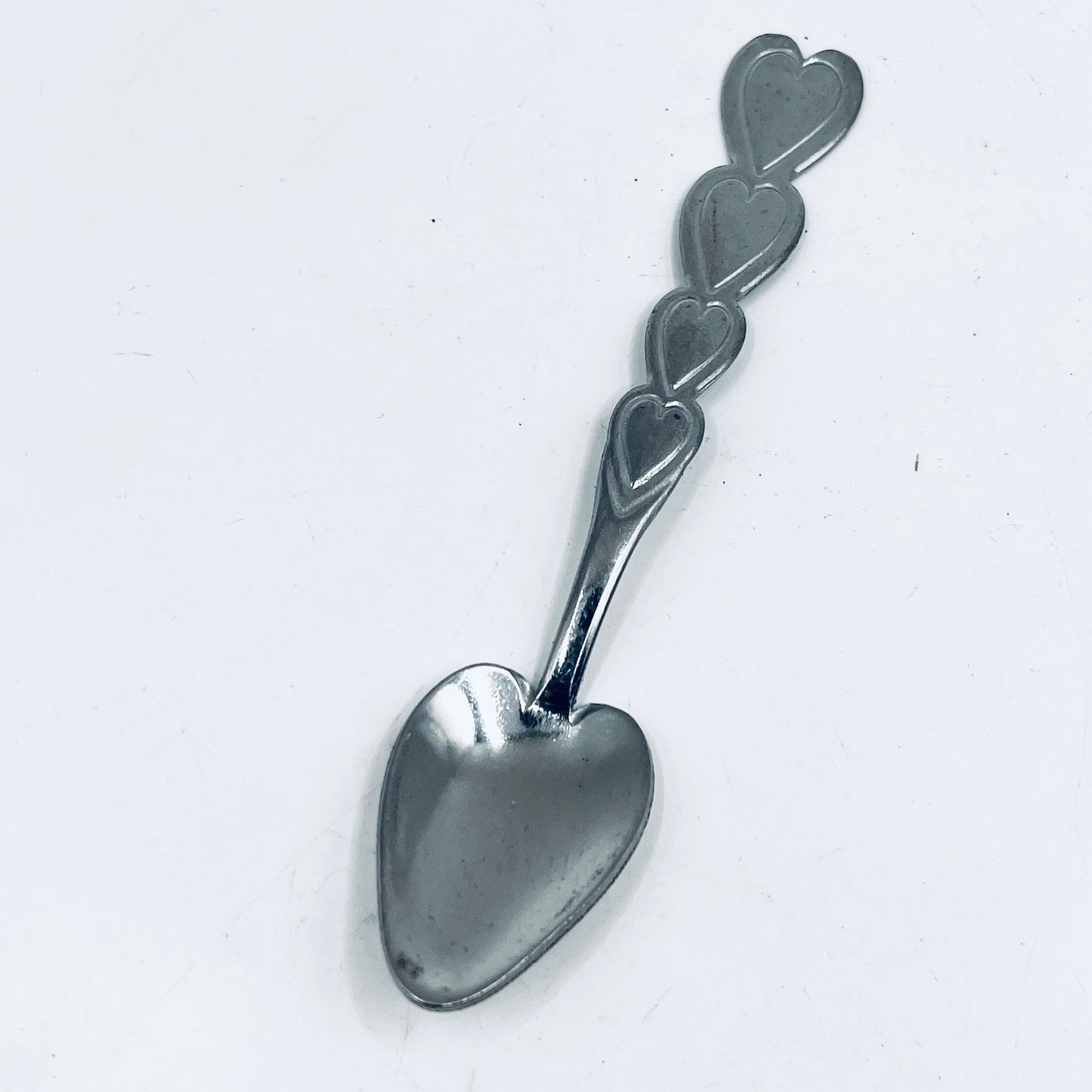 Anello Artigianale Mod. CLASSICO CUORI  Realizzato con Cucchiaino in ACCIAIO