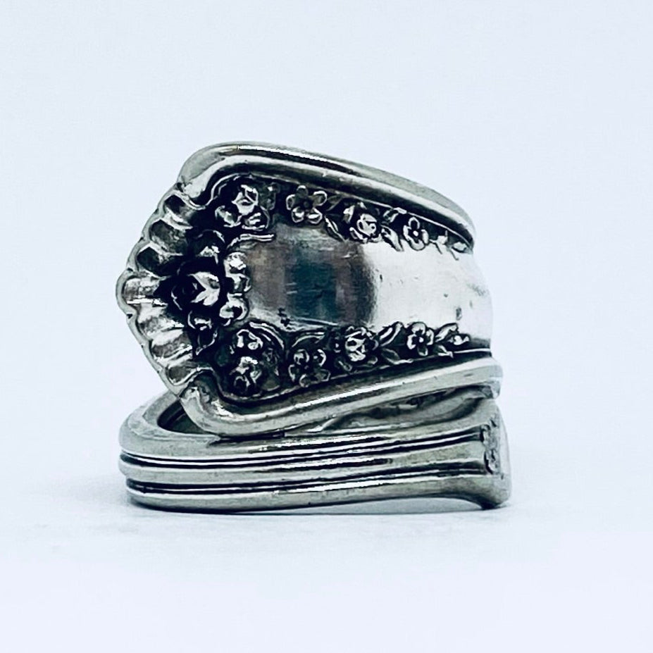 Anello Artigianale Mod. SPIRALE  Realizzato con Antica posata in Argento (Prima Metà del ’900)