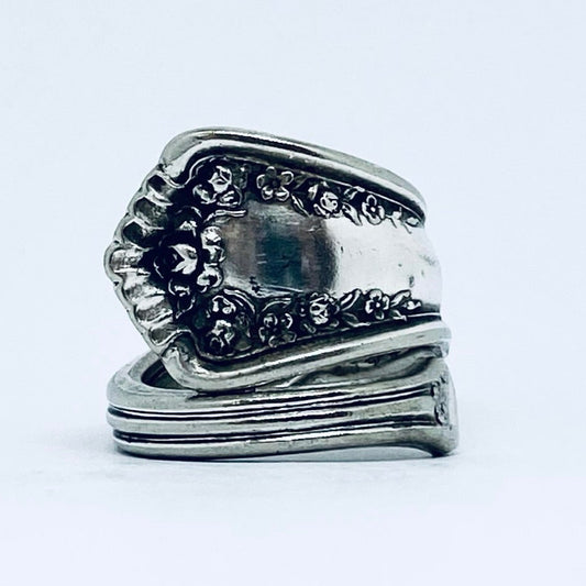 Anello Artigianale Mod. SPIRALE  Realizzato con Antica posata in Argento (Prima Metà del ’900)