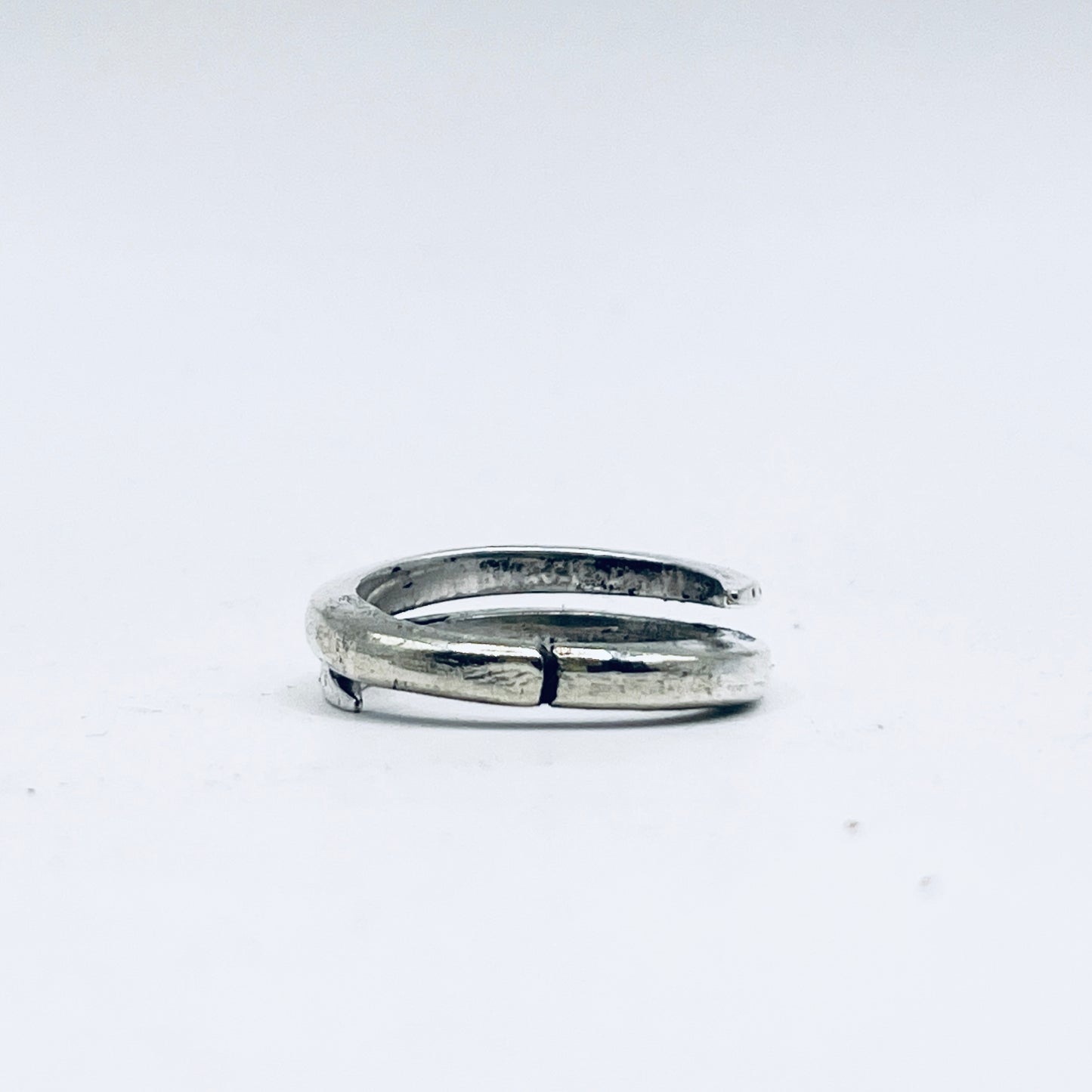 Anello Artigianale DOPPIA FEDINA Mod. REBBI Realizzato con Antica posata in Argento (Prima Metà del ’900)