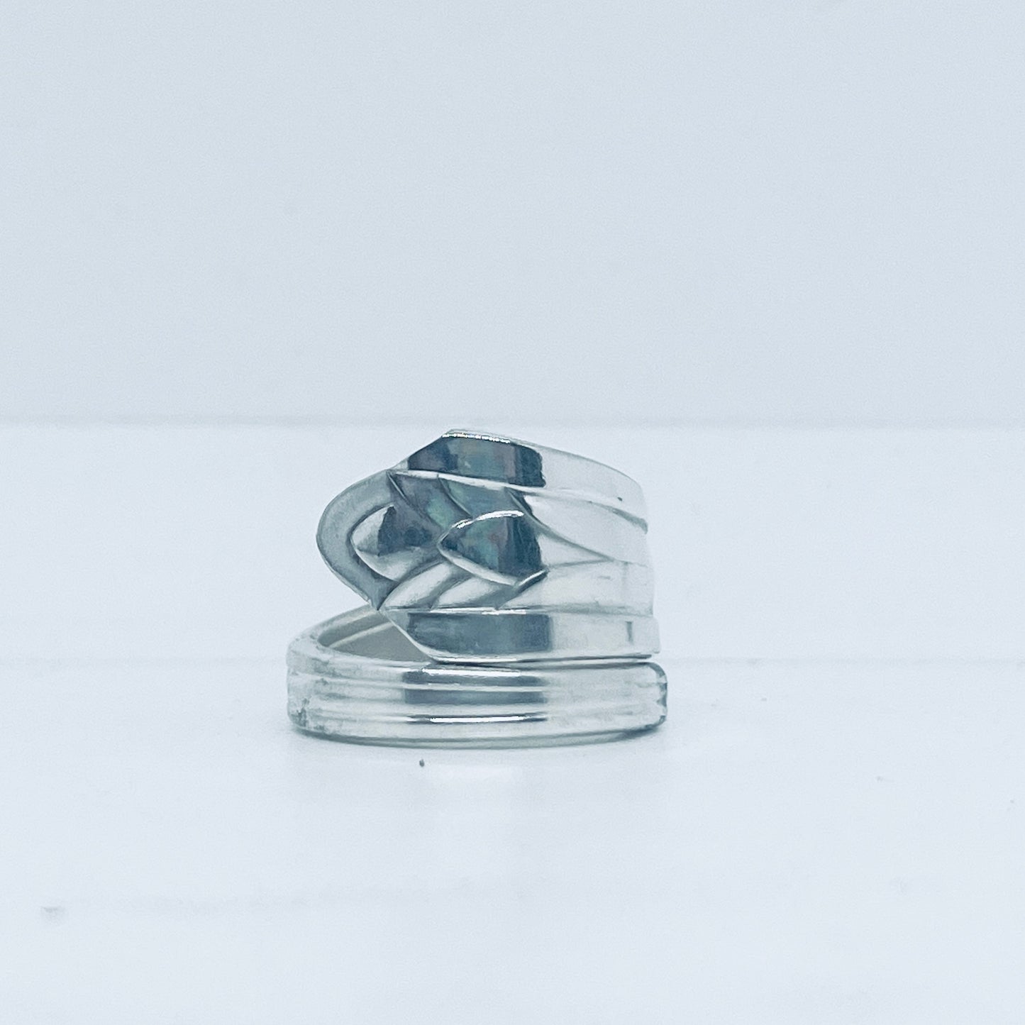 Anello Artigianale Mod. SPIRALE  Realizzato con Antica posata in Argento (Prima Metà del ’900)