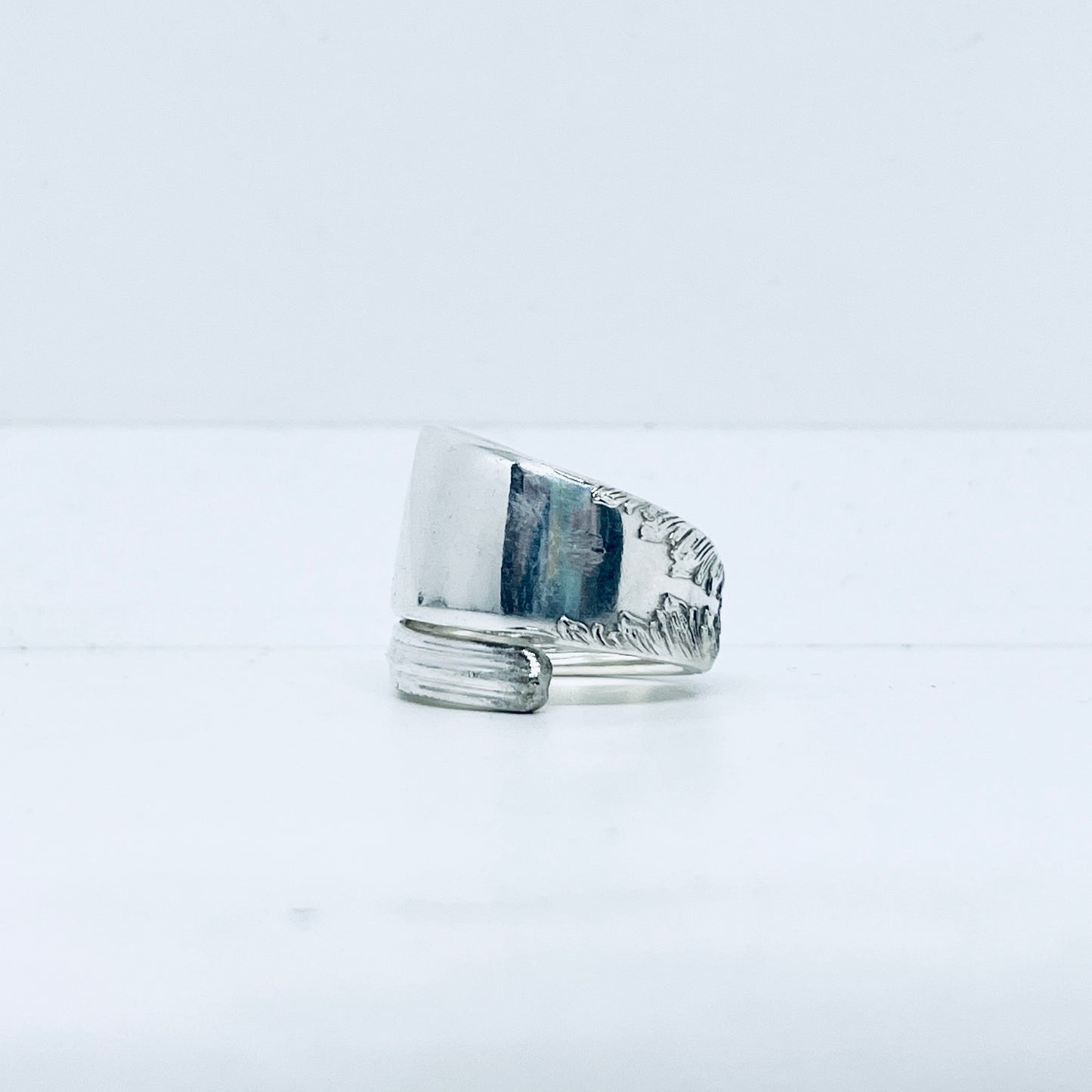 Anello Artigianale Mod. SPIRALE  Realizzato con Antica posata in Argento (Prima Metà del ’900)