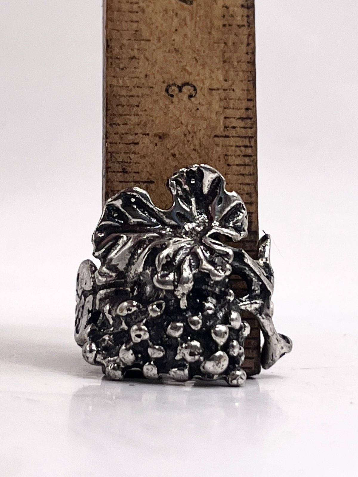 Anello Uva ricavato da un cucchiaino antico in argento 800 – vista 8