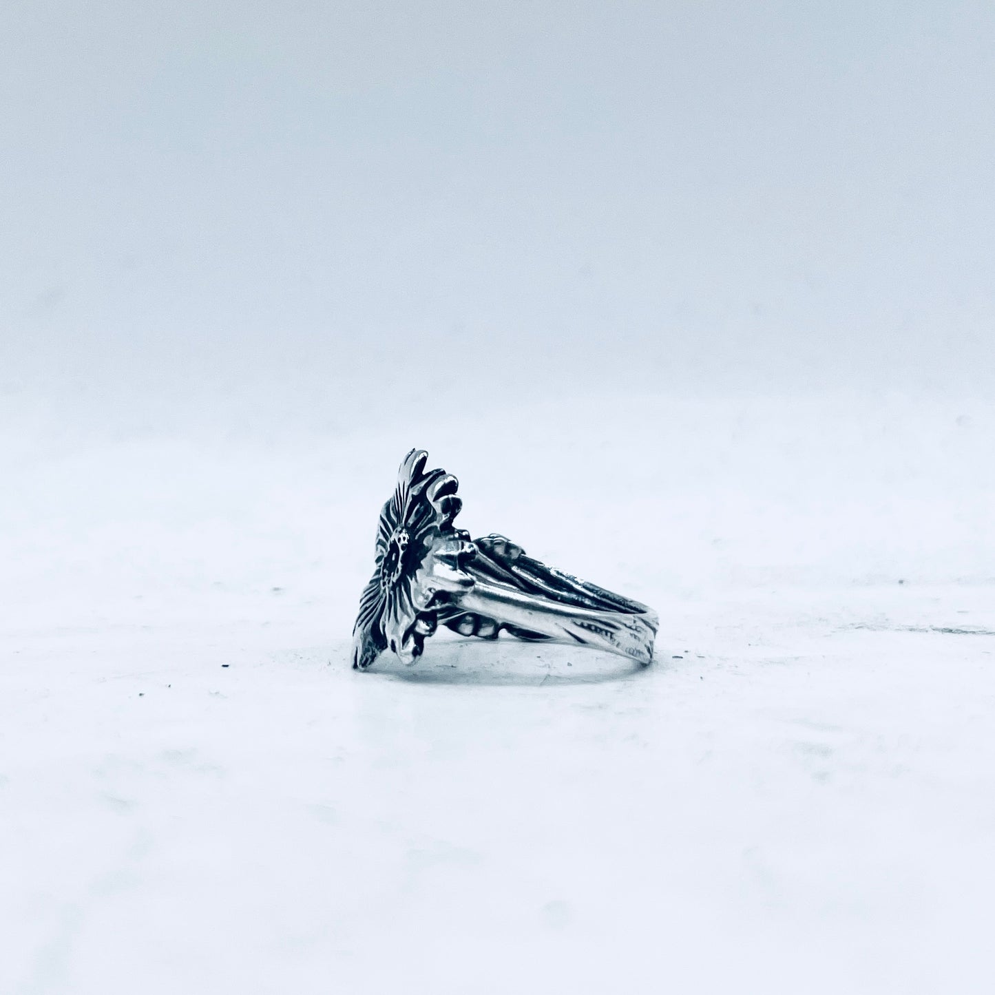Anello Artigianale CARDO Mod. CLASSICO  Realizzato con Antica posata in Argento (Prima Metà del ’900)