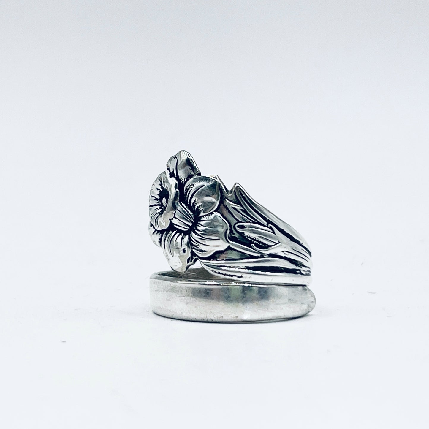 Anello Artigianale NARCISO LIGHT Mod. SPIRALE  Realizzato con Antica posata in Argento (Prima Metà del ’900)