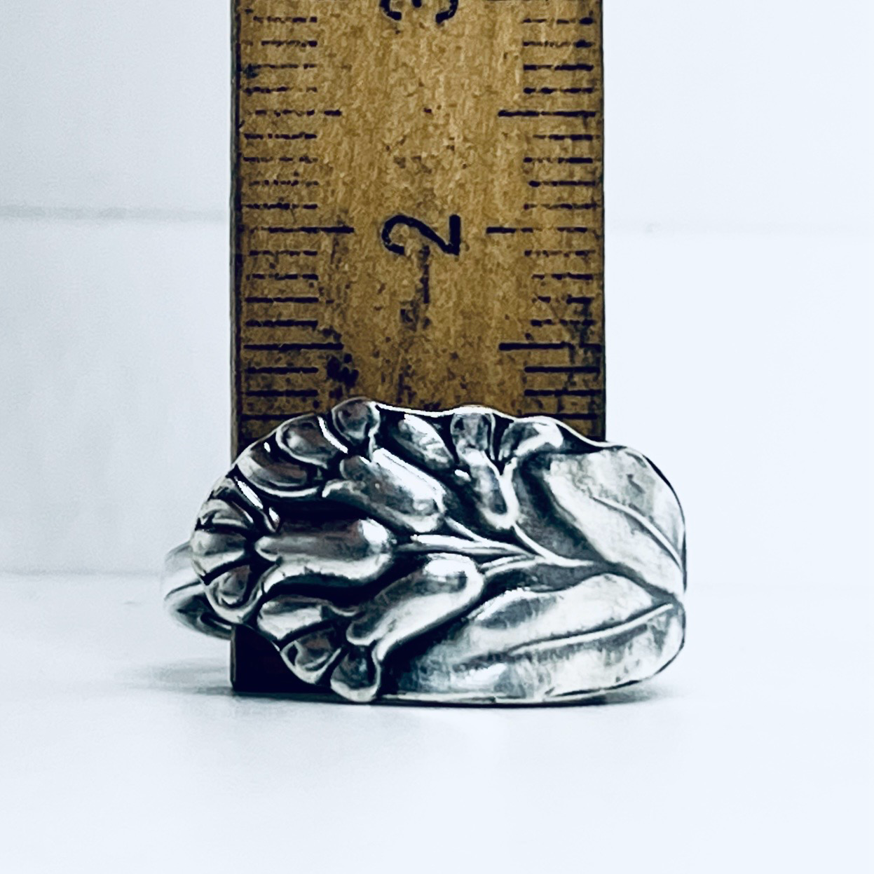 Anello Artigianale CAMPANULE  Mod. CLASSICO  Realizzato con Antica posata in Argento (Prima Metà del ’900)