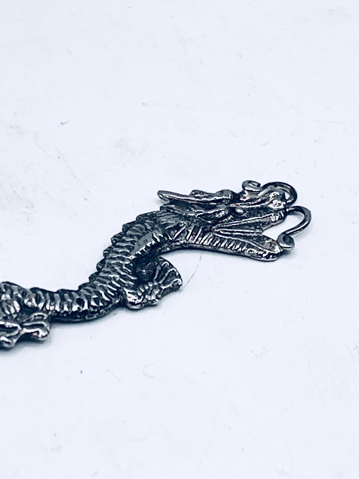 Anello Artigianale DRAGONE CINESE Mod. SPIRALE  Realizzato con  Antica posata in Argento (Prima Metà del ’900)