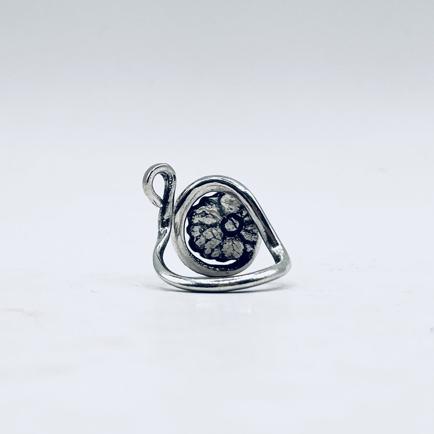 Anello Artigianale FIORE02 Realizzato con Antica posata in Argento (Prima Metà del ’900)