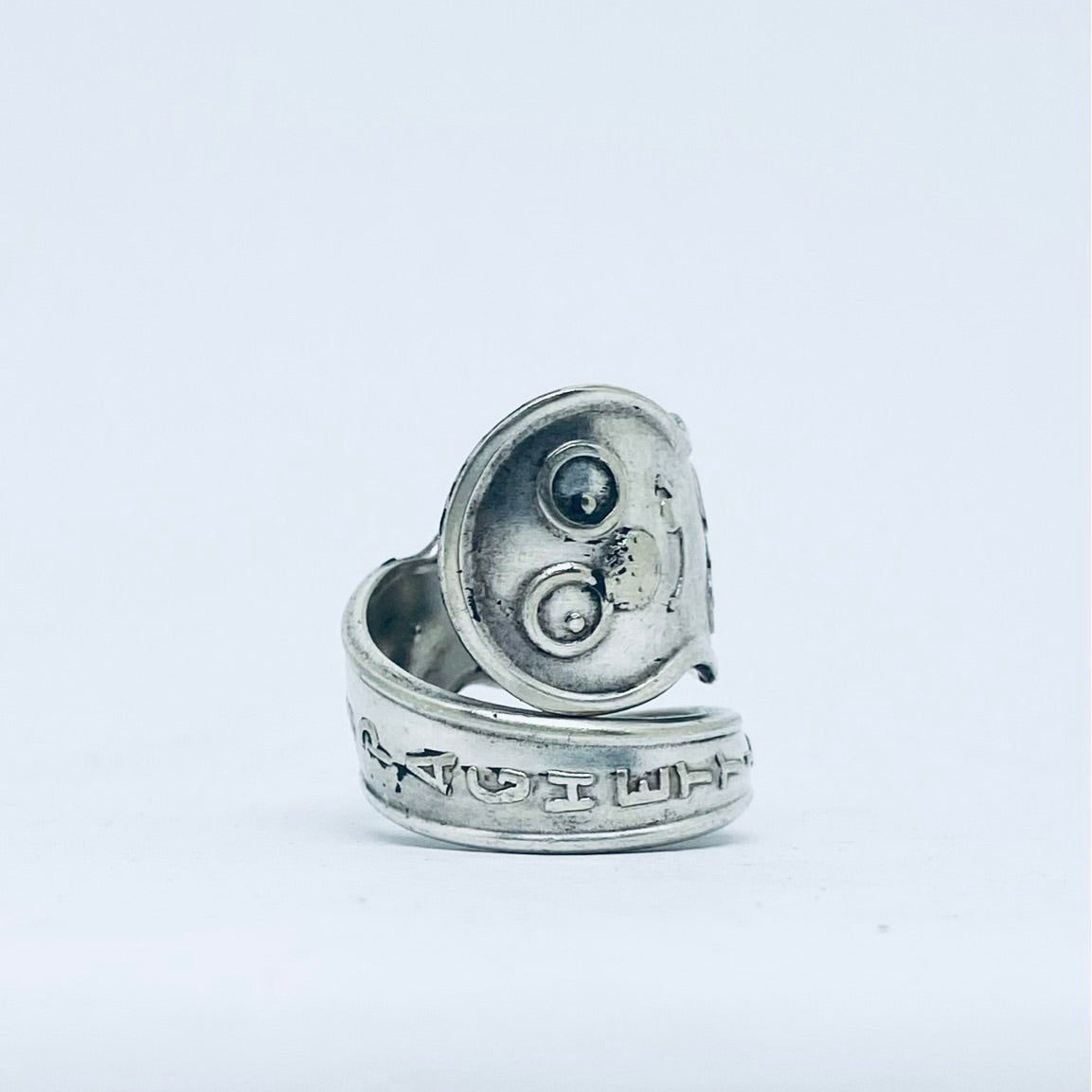 Anello Artigianale SPAGHETTIOS Mod. SPIRALE  Realizzato con Antica posata in Argento (Prima Metà del ’900)