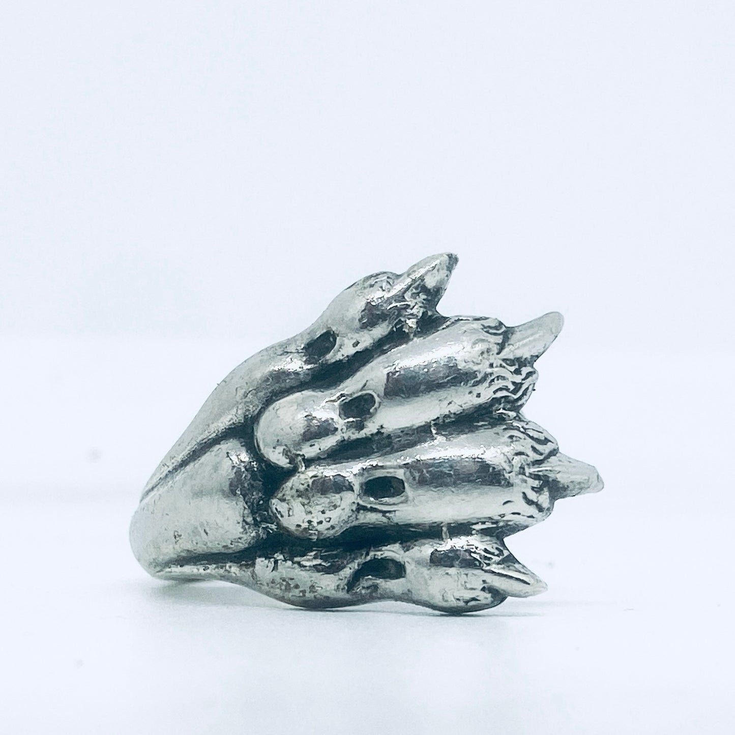 Anello Artigianale ZAMPA02 Mod. PINZETTA  Realizzato con Antica posata in Argento (Prima Metà del ’900)