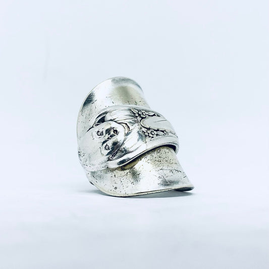 Anello Artigianale GERBER Mod. INTERO  Realizzato con intero Antico Cucchiaino in Argento (Prima Metà del ’900)
