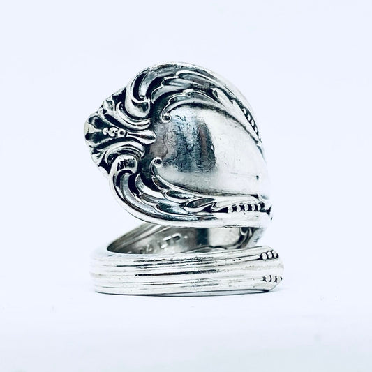 Anello Artigianale Mod. SPIRALE  Realizzato con Antica posata in Argento (Prima Metà del ’900)
