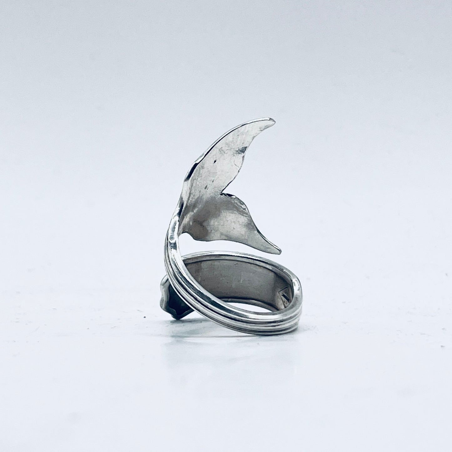 Anello Artigianale Mod. CODA LAVORATA Realizzato con Antica posata in Argento (Prima Metà del ’900)