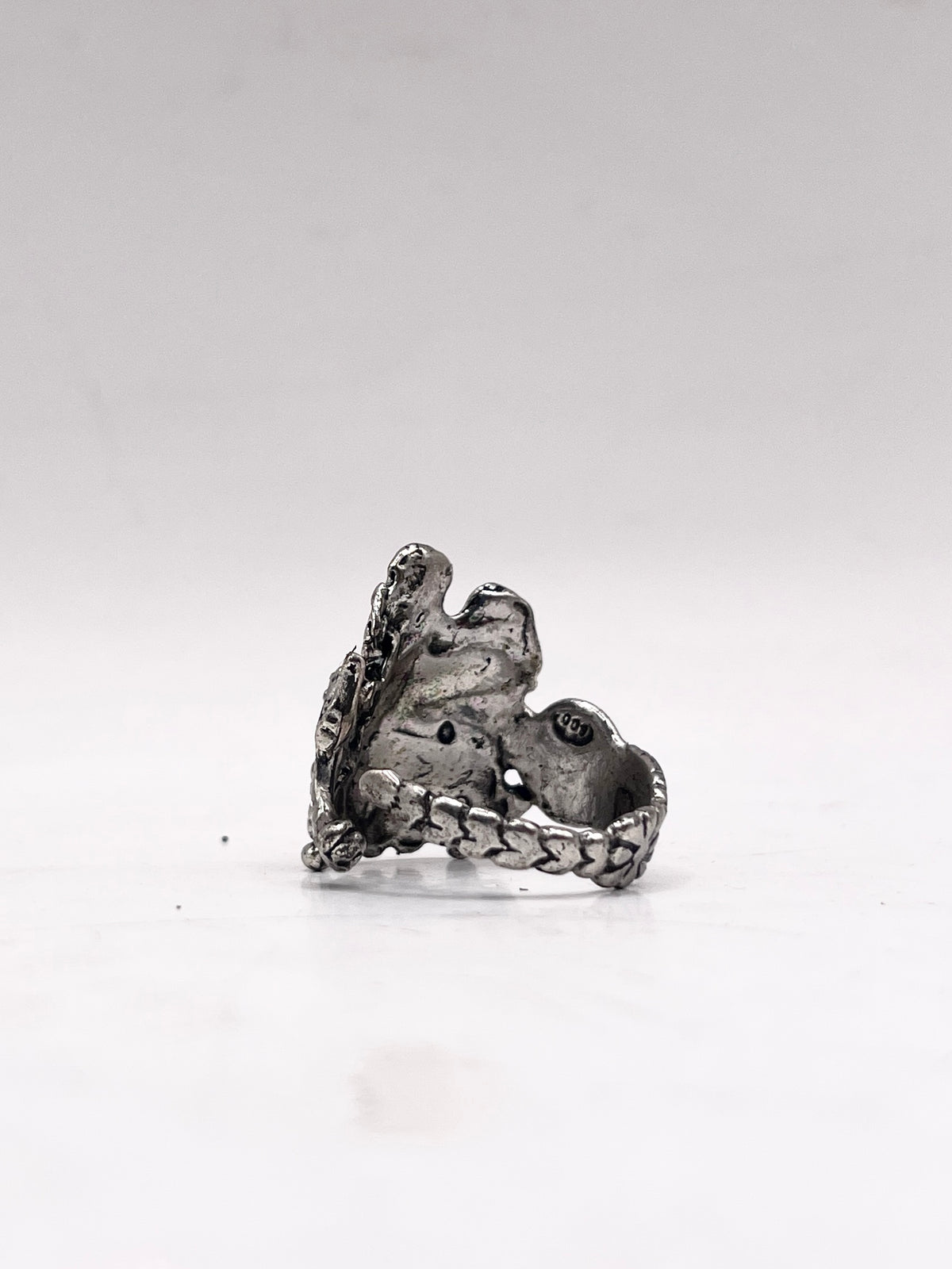 Anello Uva ricavato da un cucchiaino antico in argento 800 – vista 7