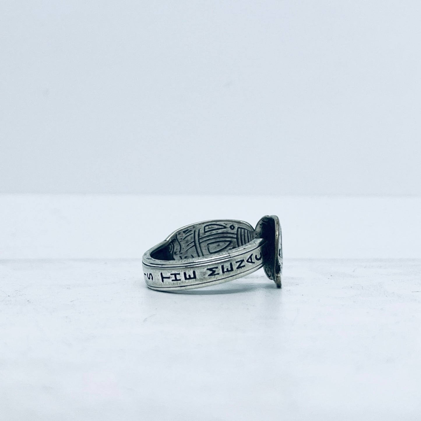 Anello Artigianale DENNIS THE MENACE Mod. CLASSICO/SPIRALE  Realizzato con Antica posata in Argento (Prima Metà del ’900)
