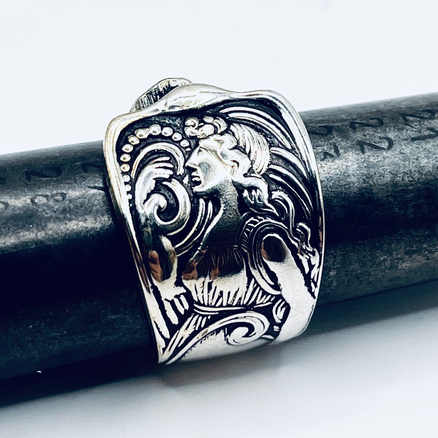 Anello Artigianale SIREN Mod. CLASSICO  Realizzato con Antica posata (Prima Metà del ’900)