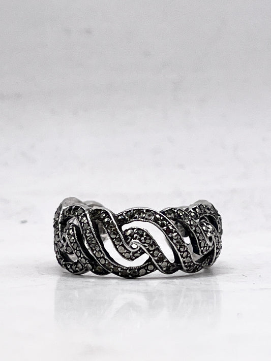 Anello Artigianale SPILLA INTRECCIO Mod. SPILLA Realizzato con Antica spilla in Argento (Prima Metà del ’900)