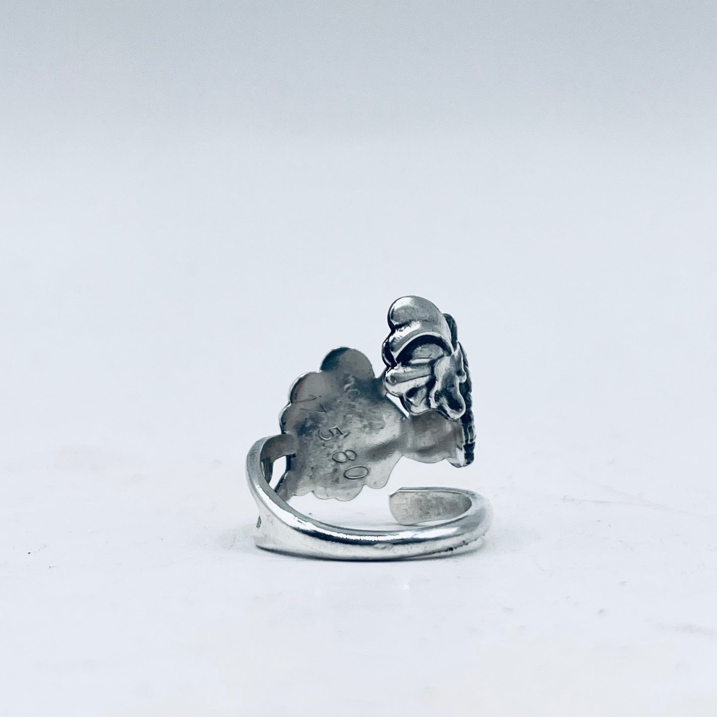 Anello Artigianale FIORDALISO FINLANDESE  Mod. SPIRALE/CLASSICO Realizzato con Antica posata (Prima Metà del ’900)