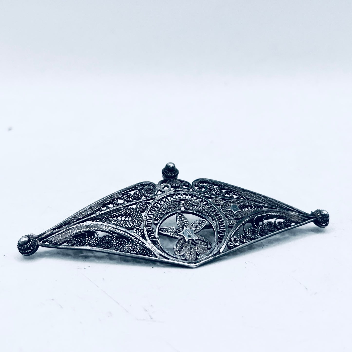 Anello Artigianale FILIGRANA Mod. SPILLA Realizzato con Antica spilla in Argento (Prima Metà del ’900)