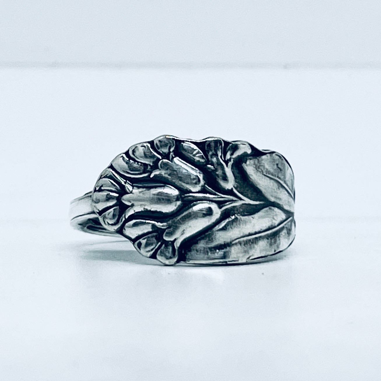 Anello Artigianale CAMPANULE  Mod. CLASSICO  Realizzato con Antica posata in Argento (Prima Metà del ’900)