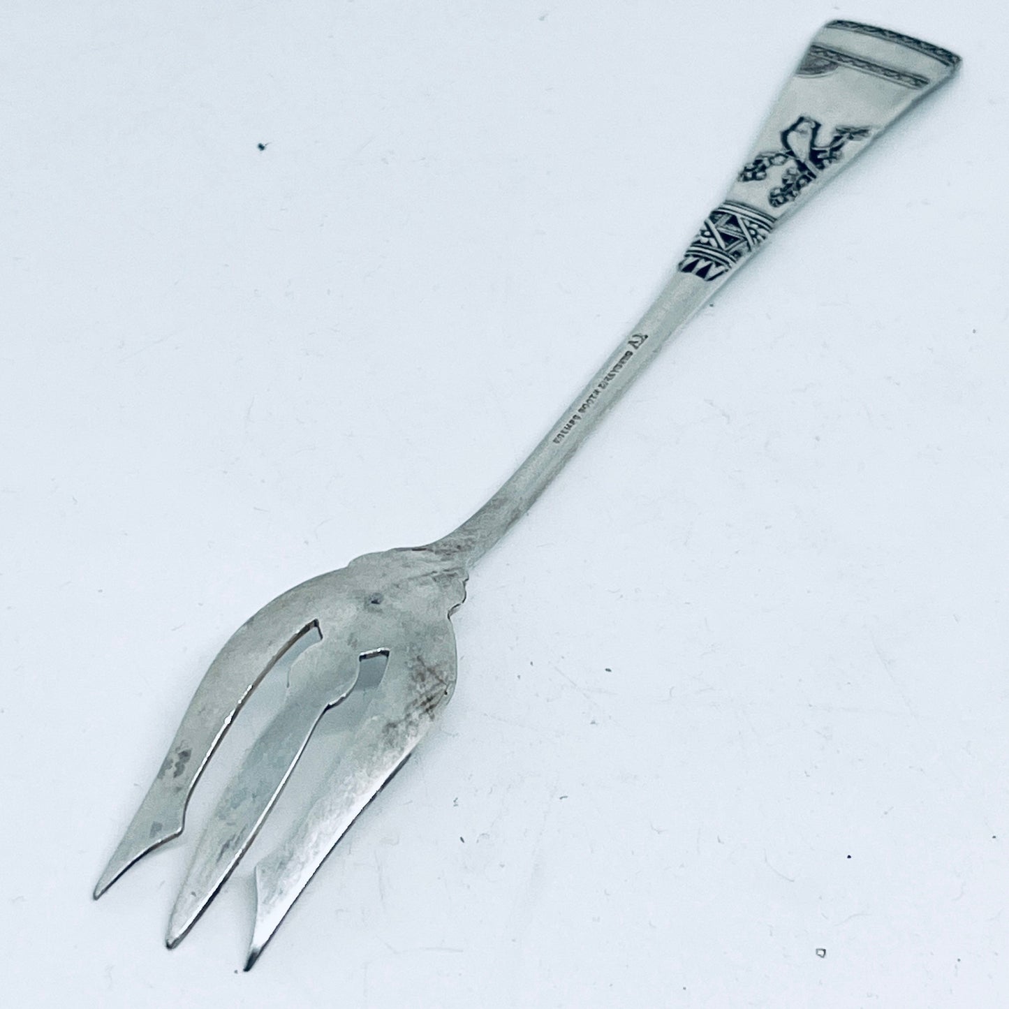 Antica forchetta da aperitivo in Argento Pattern Giappone (Prima Metà del ’900)