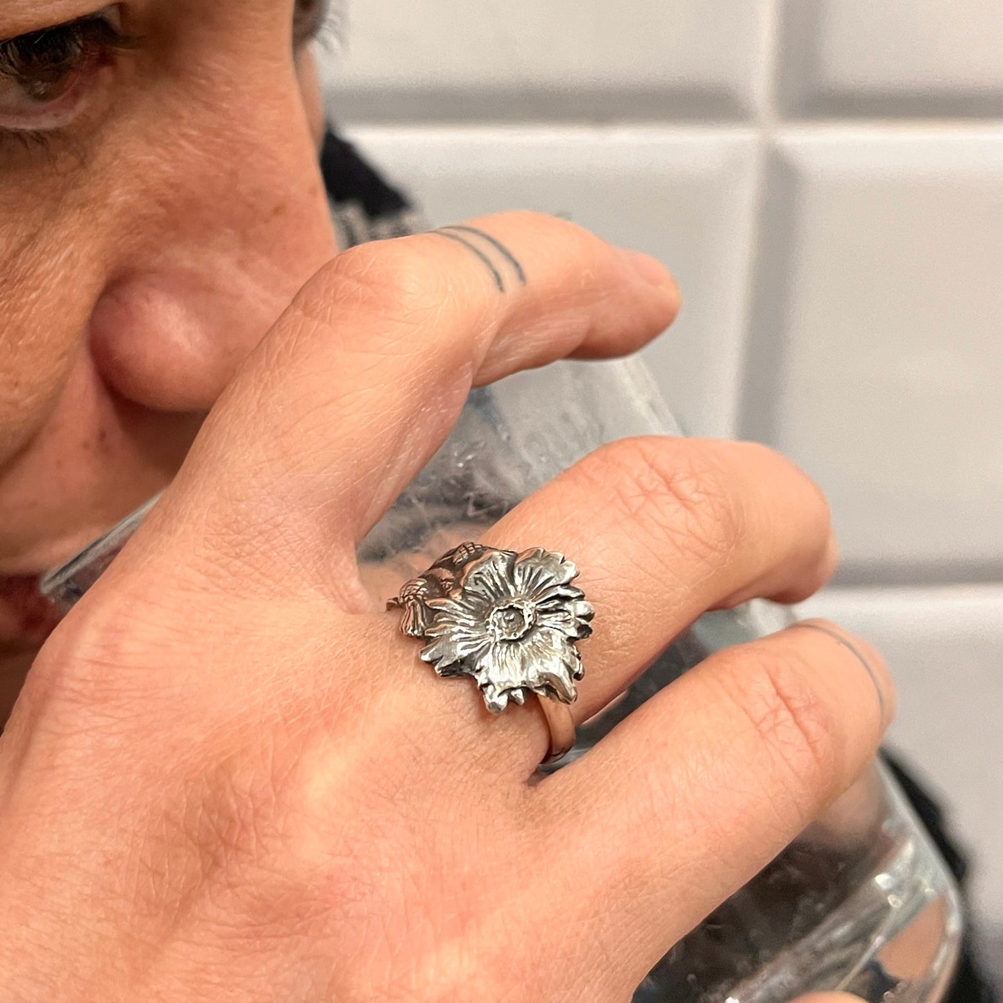 Anello Artigianale CARDO SCOZIA Mod. SPIRALE/CLASSICO Realizzato con Antica posata in Argento (Prima Metà del ’900)