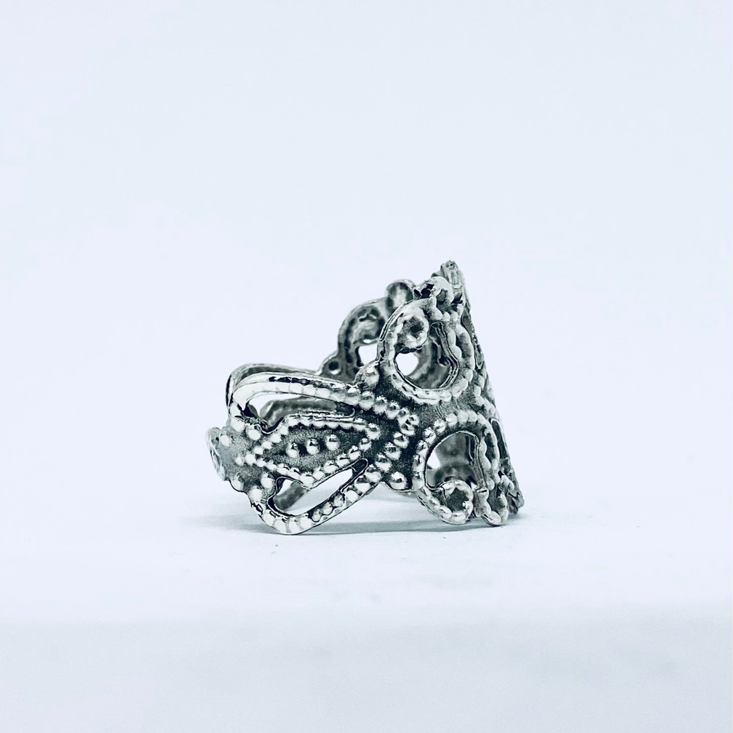 Anello Artigianale “BOCCHETTA SERRATURA ROMBO” Realizzato con bocchetta serratura in Argento (Prima Metà del ’900)
