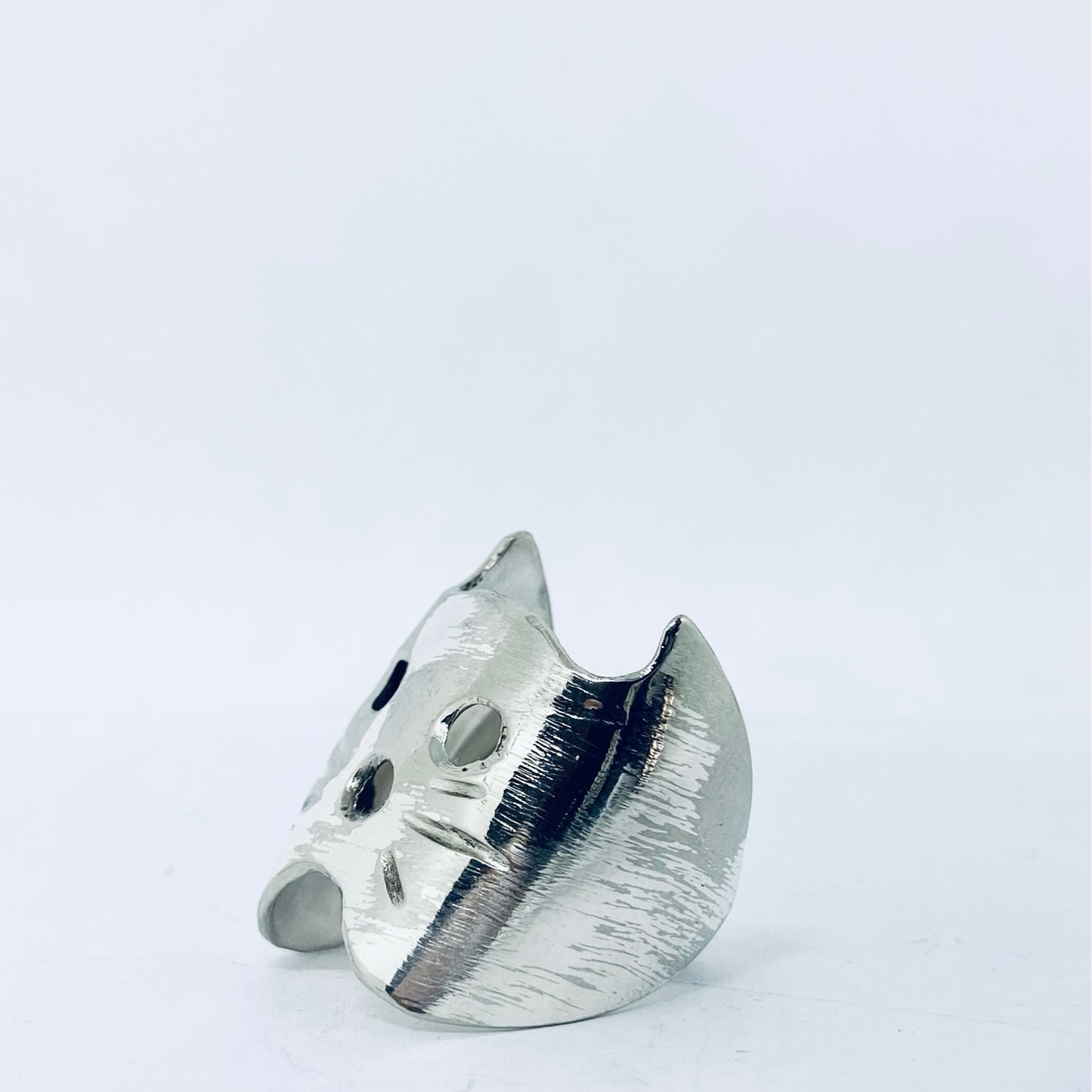 Anello Artigianale Mod. GATTO  Realizzato con Antica posata in Argento (Prima Metà del ’900)