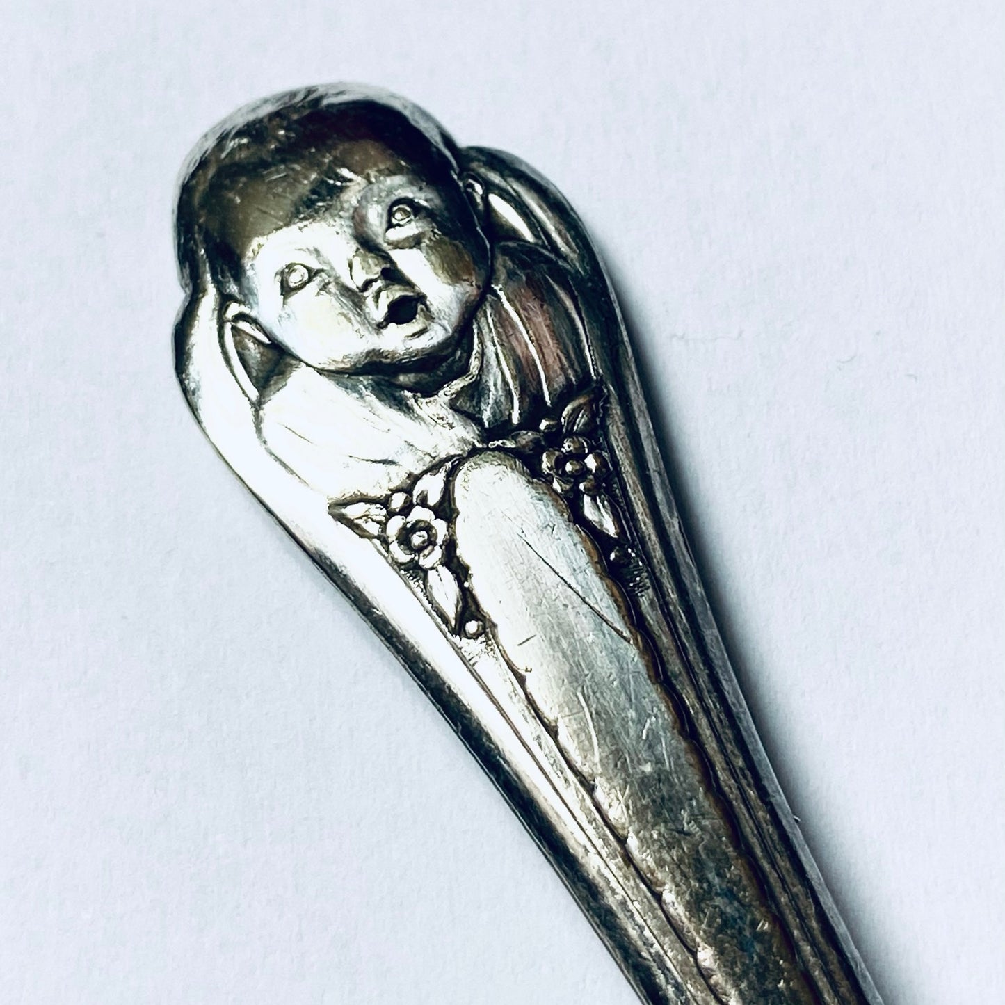 Anello Artigianale GERBER Mod. INTERO  Realizzato con intero Antico Cucchiaino in Argento (Prima Metà del ’900)