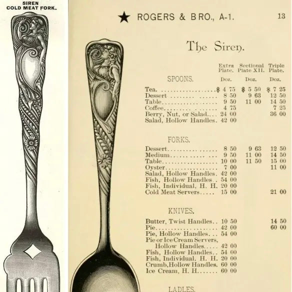 Bracciale Artigianale “SIREN” Mod. FORCHETTA  CUORE Realizzato con Antica posata in lega d’argento (Prima Metà del ’900)