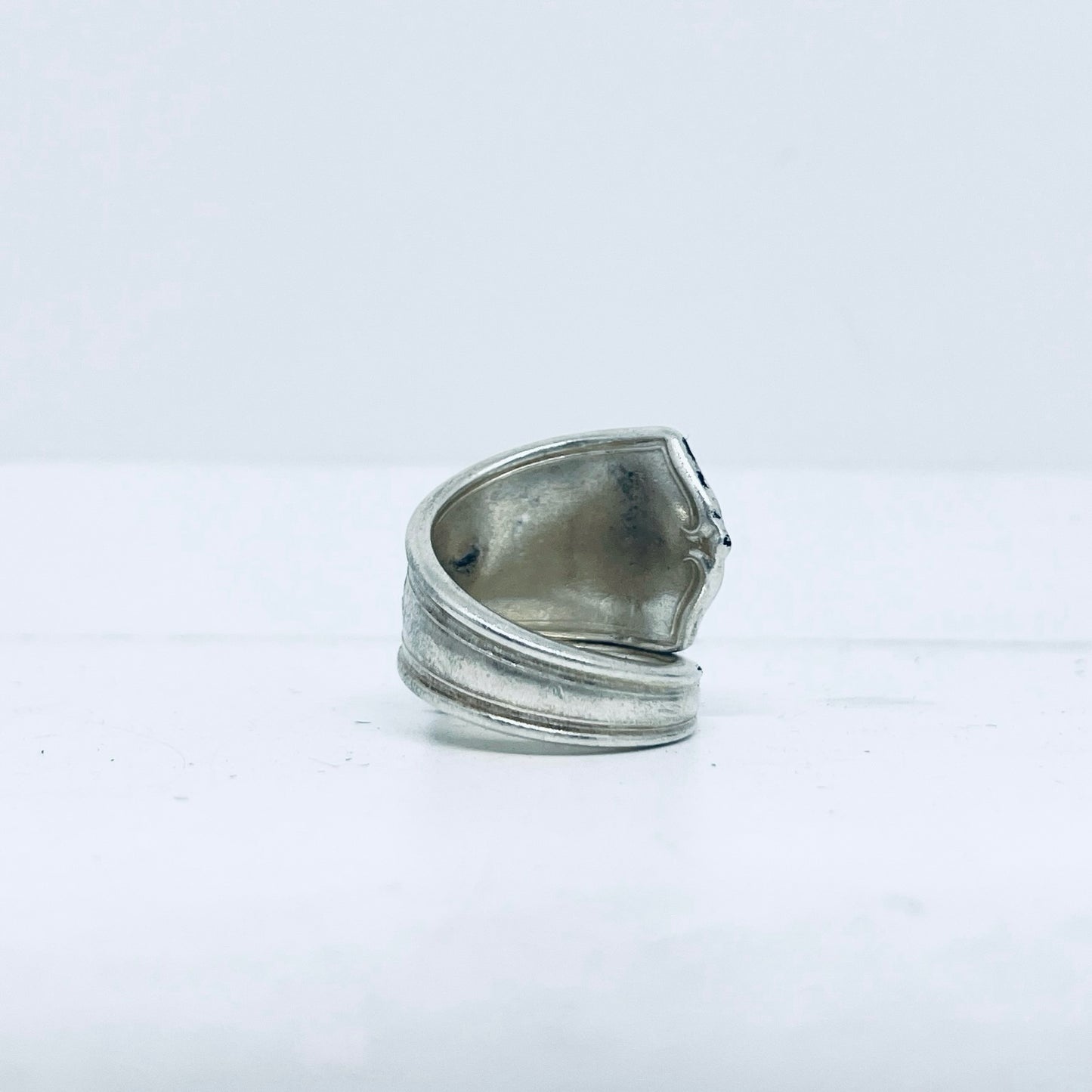 Anello Artigianale Mod. SPIRALE  Realizzato con Antica posata in Argento (Prima Metà del ’900)