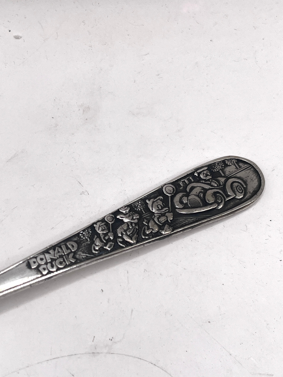 Anello Donald Duck ricavato da una posata antica in lega d’argento – vista 11