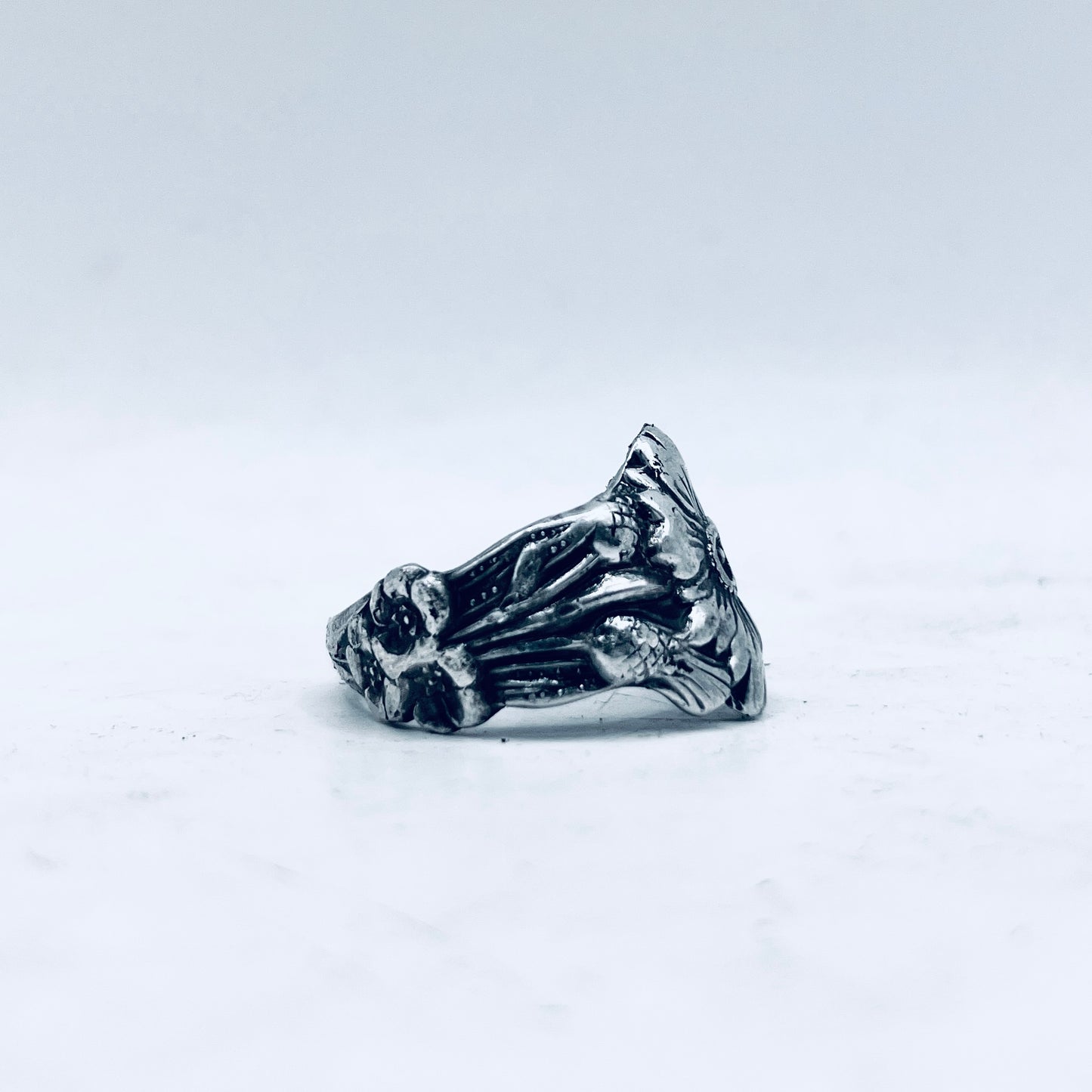 Anello Artigianale CARDO SCOZIA Mod. SPIRALE/CLASSICO Realizzato con Antica posata in Argento (Prima Metà del ’900)