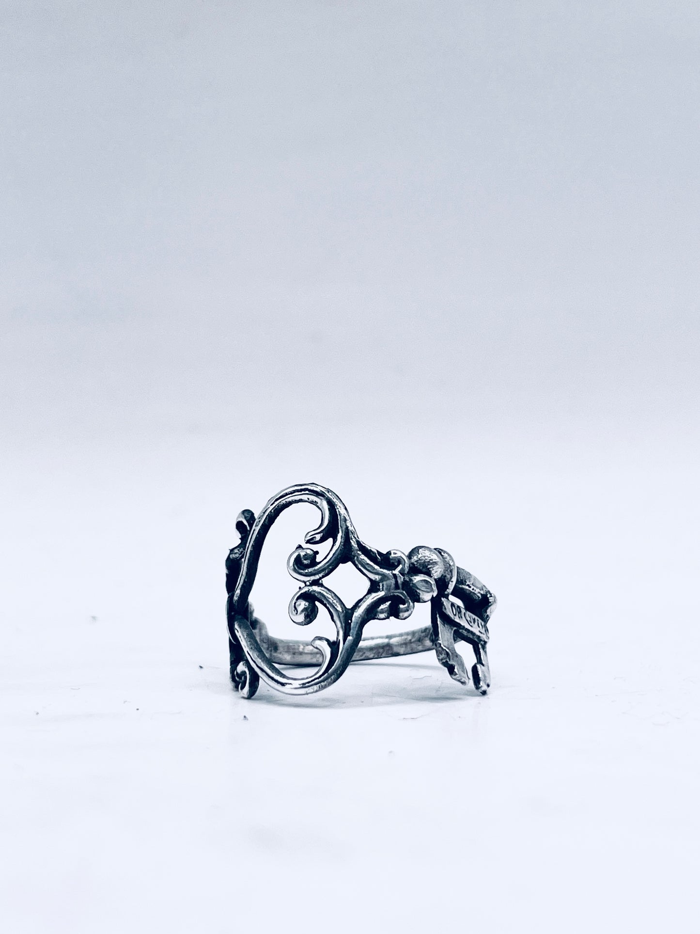 Anello Artigianale “CHIAVE CUORE ARGENTO 925” Realizzato con Antica Chiave in Argento