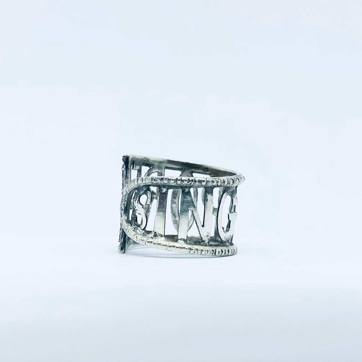 Anello Artigianale SINGAPORE Mod. CLASSICO  Realizzato con Antica posata in Argento (Prima Metà del ’900)