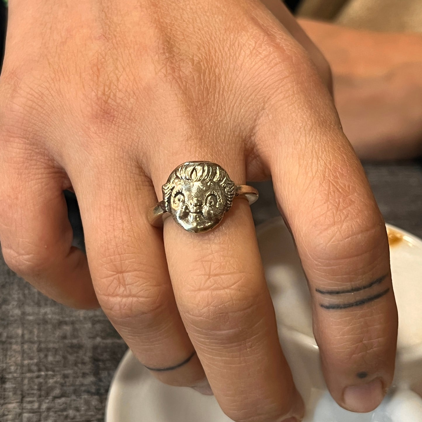 Anello Artigianale SUSANNA Mod. REBBI Realizzato con Antica posata in Argento (Prima Metà del ’900)