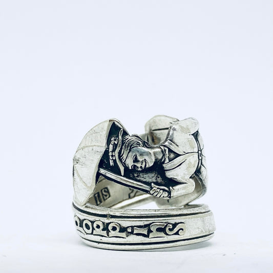 Anello Artigianale MARY POPPINS Mod. SPIRALE  Realizzato con Antica posata in Argento (Prima Metà del ’900)